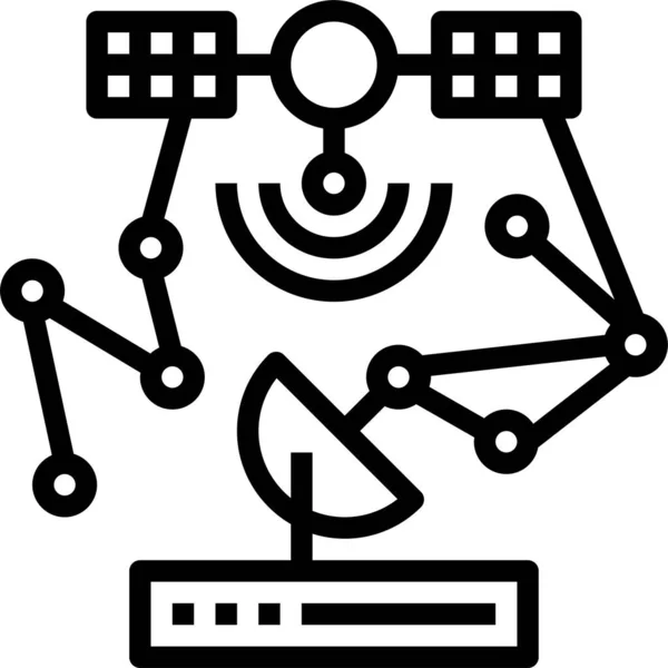 Ikon Komunikasi Antena Elektronik - Stok Vektor