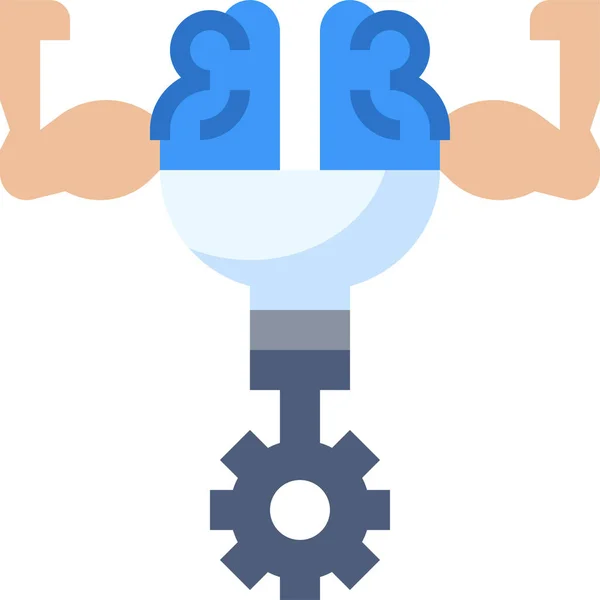 Icono Inteligencia Del Corazón Cerebral Categoría Gestión Empresarial — Vector de stock