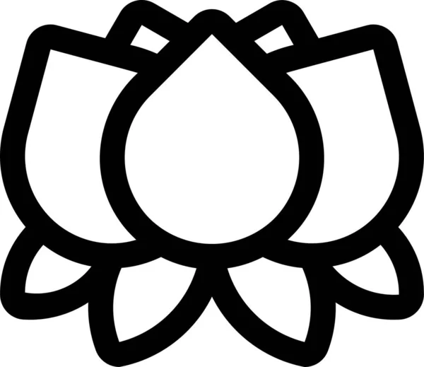 Ikona Kwiatu Lotosu — Wektor stockowy