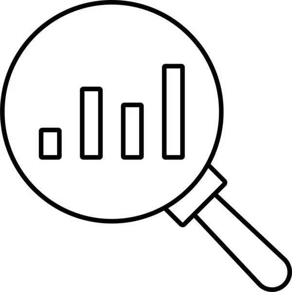 Analyse Audit Grafiek Pictogram Grote Lijnen — Stockvector