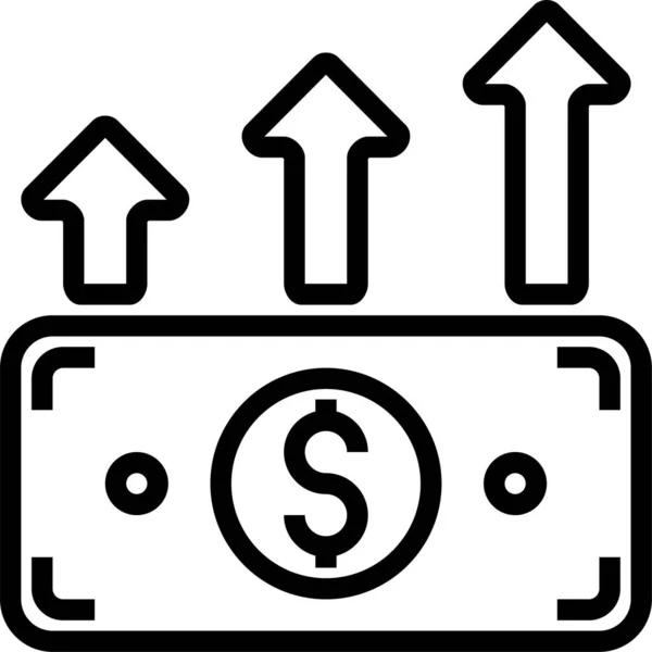 Capital Gain Money Icon — Stock Vector