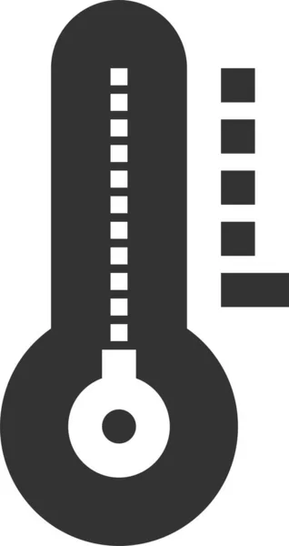 Значок Температуры Холодного Падения Твердом Стиле — стоковый вектор