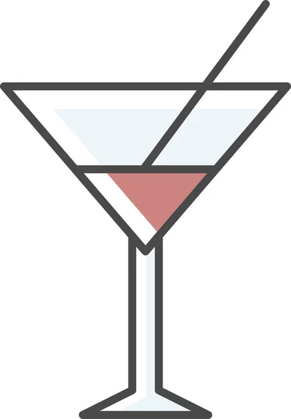 Bebida Alcoólica Ícone Bebida Cocktail — Vetor de Stock