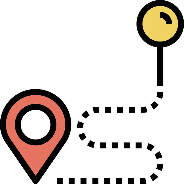 Finish Gps Location Icon Filled Outline Style — стоковый вектор