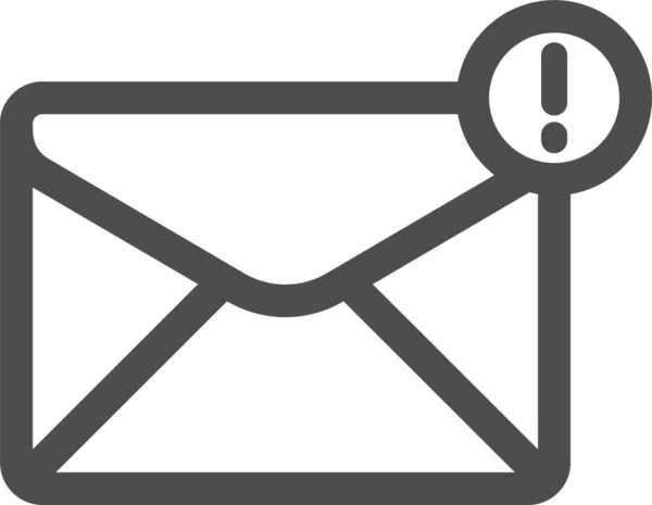 Email Důležité Ikony Pošty Stylu Osnovy — Stockový vektor