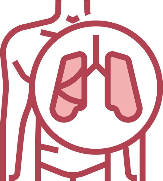 解剖学的呼吸医療のアイコン — ストックベクタ