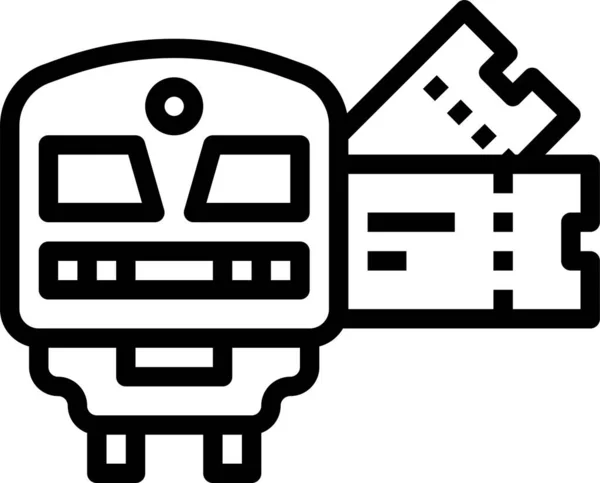 Εικονίδιο Του Μετρό Εισιτηρίων Τρένου — Διανυσματικό Αρχείο