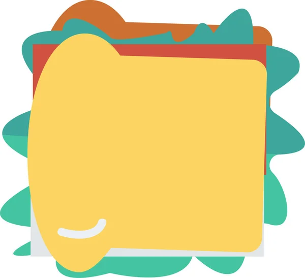 Queso Pan Icono Rápido Estilo Plano — Vector de stock