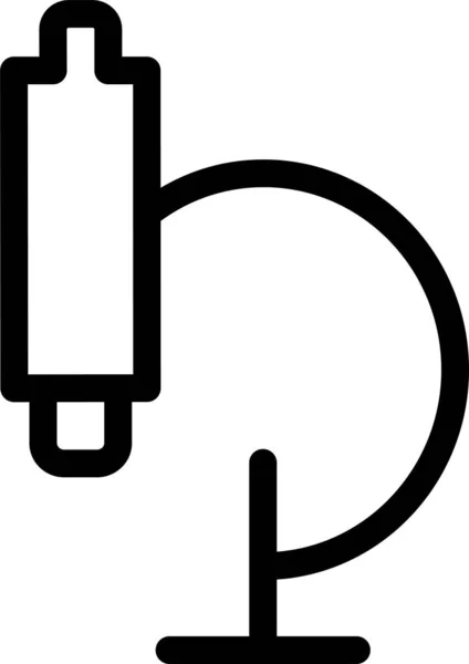 Labormikroskop Symbol Outline Stil — Stockvektor