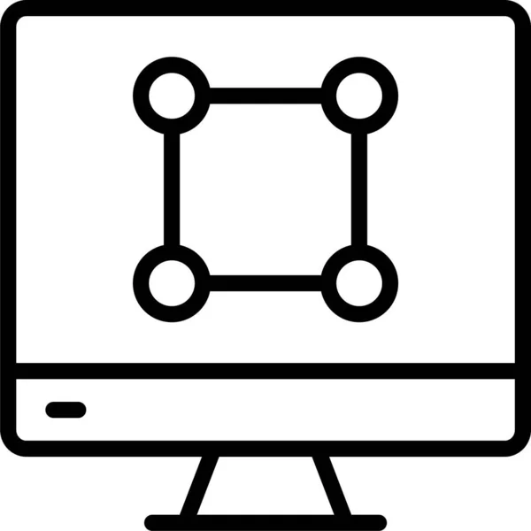 Display Lcd Monitor Icon — Stock Vector