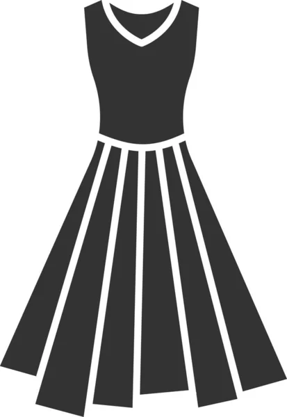 Prendas Vestir Vestido Icono Estilo Sólido — Vector de stock