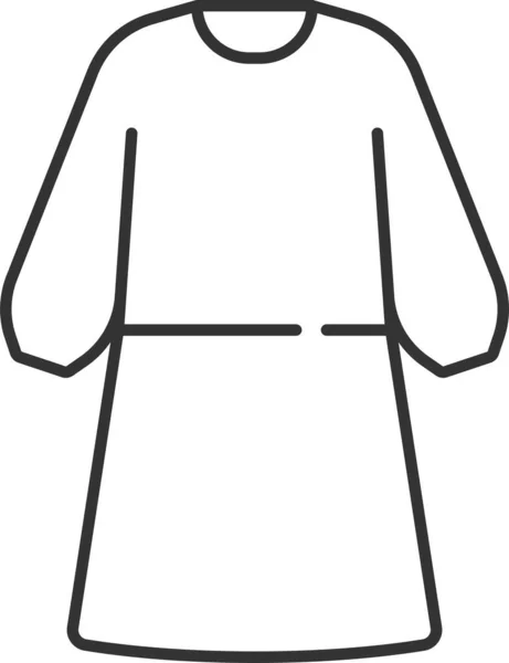 Іконка Захисного Одягу Хірургічного Костюма Контурному Стилі — стоковий вектор