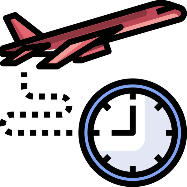 航空公司登机钟图标在旅游酒店酒店酒店类别 — 图库矢量图片