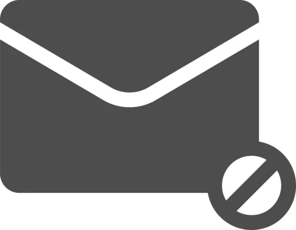 Mail Bloqué Icône Filtrée Dans Style Solide — Image vectorielle