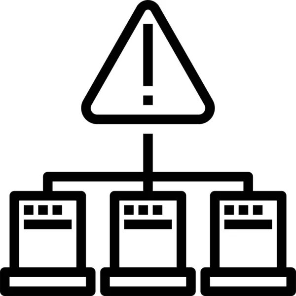 Ikona Chyby Cloud Computing — Stockový vektor