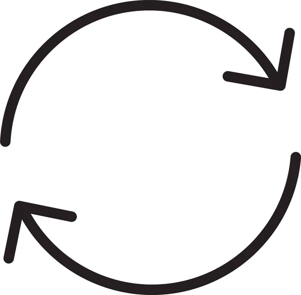 Arrow Circle Loop Icon Outline Style — 图库矢量图片