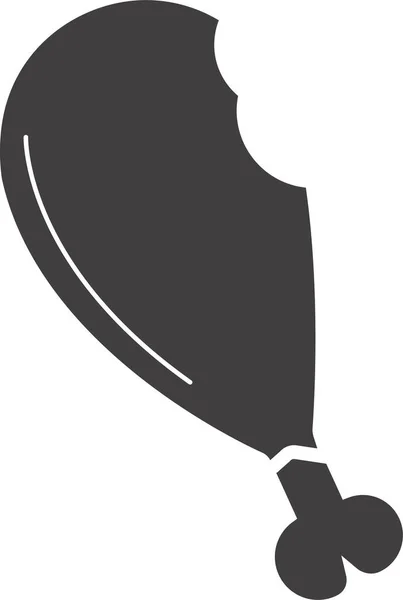 Ikona Nogi Kaczki Kurczaka Stałym Stylu — Wektor stockowy
