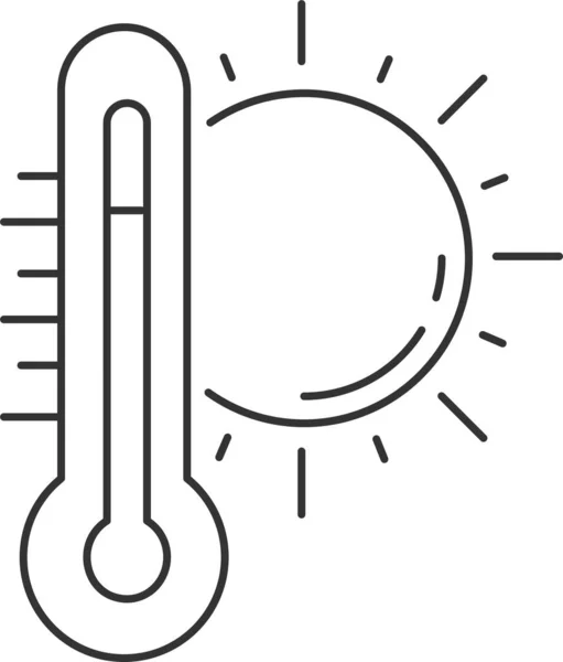 Ícone Temperatura Verão Temporada —  Vetores de Stock