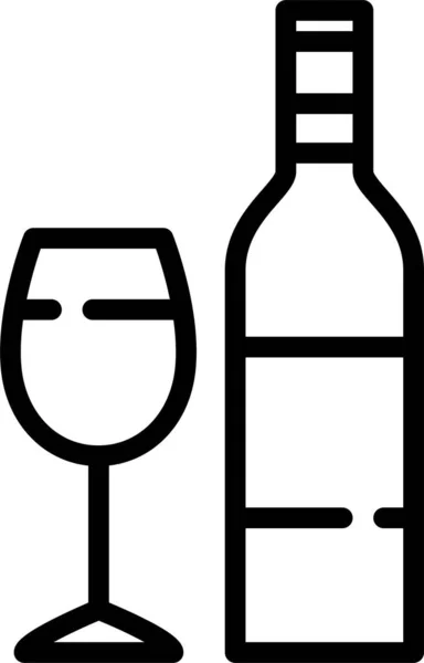 ワインアルコール飲料アイコン — ストックベクタ