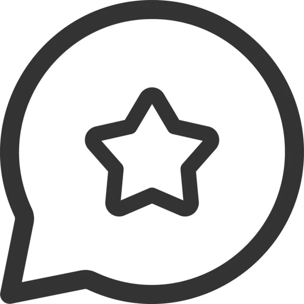 Chat Favorit Wie Icon Umrissstil — Stockvektor