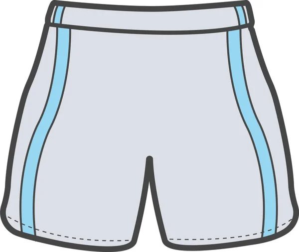 Kläder Shorts Sportkläder Ikon Fyllda Kontur Stil — Stock vektor