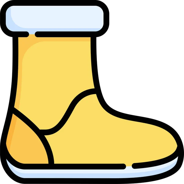 Boots Winter Snow Icon — Stock Vector