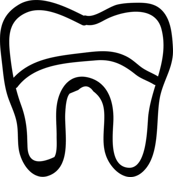 Limpieza Icono Salud Hilo Dental Estilo Dibujado Mano — Archivo Imágenes Vectoriales