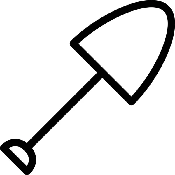 Dig Shovel Spactula Icon Outline Style — Stock Vector