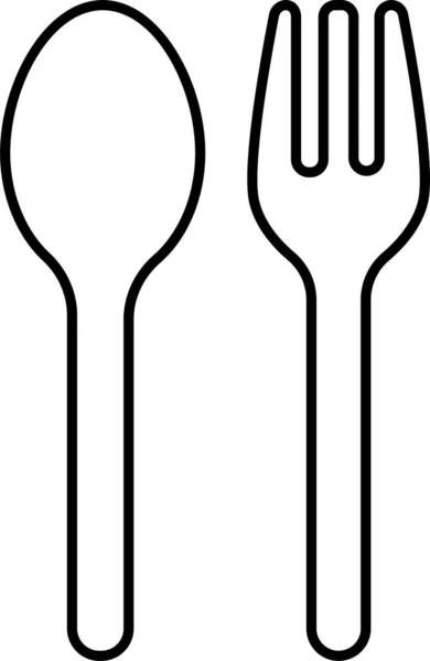 Fork Spoon Utensils Icon — Stock Vector