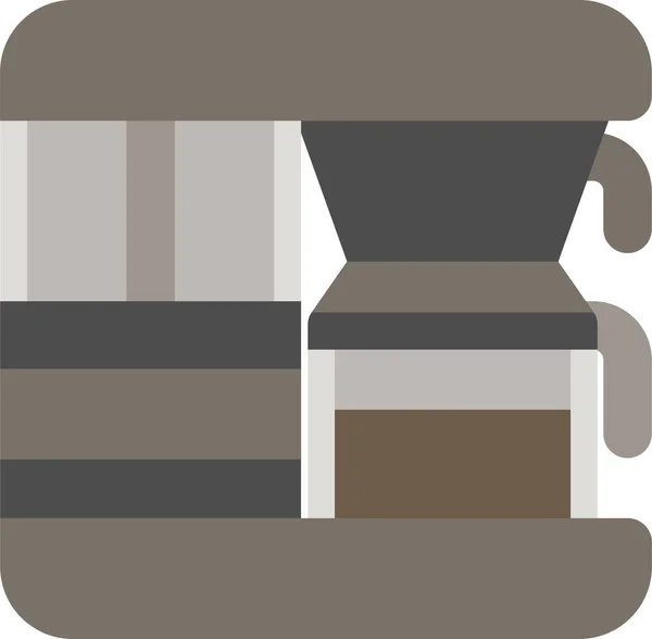 Icono Automático Máquina Café Estilo Plano — Vector de stock
