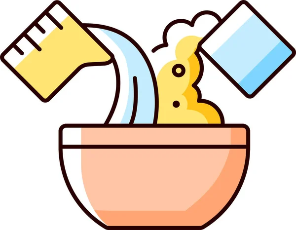 Cocina Mezcla Bowl Icono — Vector de stock