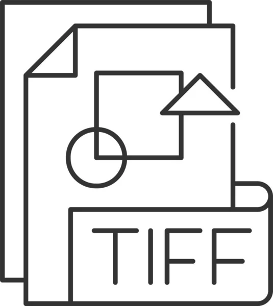Extensión Archivo Tiff Tif Icon — Vector de stock