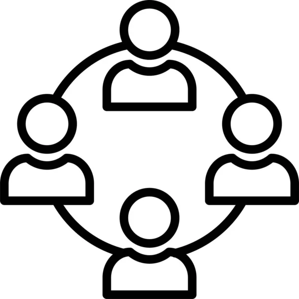 Ikone Der Netzwerkgruppe — Stockvektor