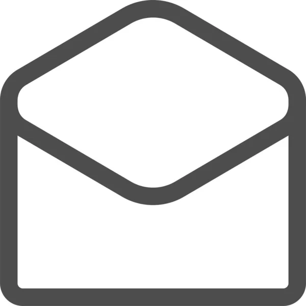 Ícone Comunicação Envelope Vazio Estilo Esboço — Vetor de Stock