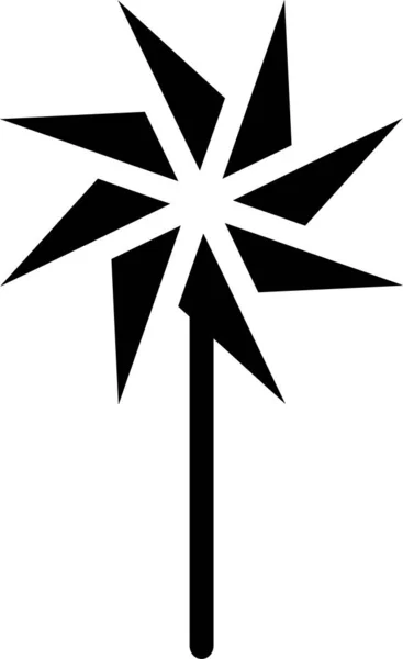 Ikona Wiatraka Papierowego Stałym Stylu — Wektor stockowy