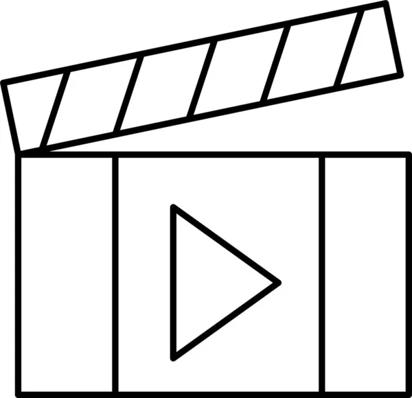 Película Clapper Tablero Icono — Vector de stock