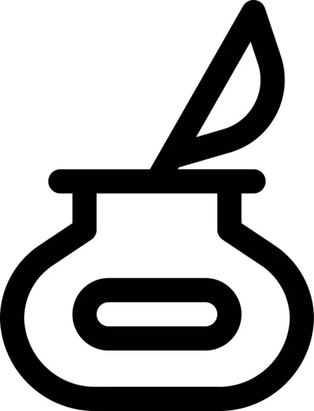 Flaska Ritning Fontän Ikon — Stock vektor