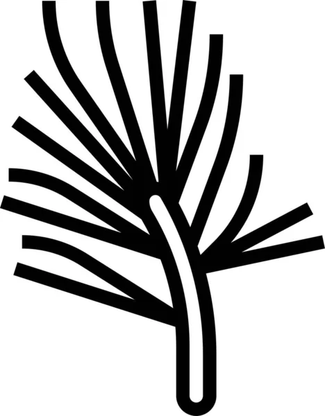 Ботаническая Икона Стиле Очертаний — стоковый вектор