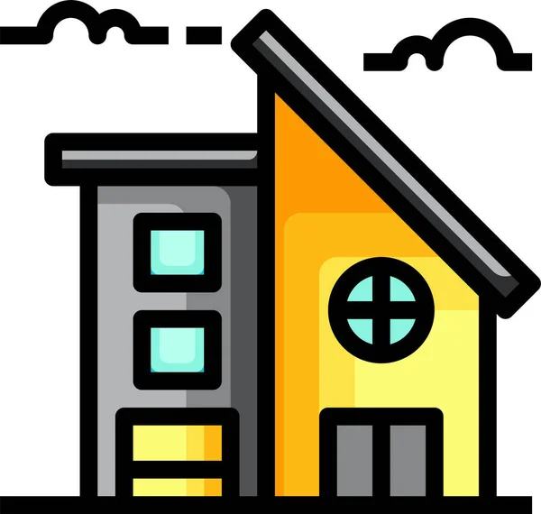 Building Habitation Home Icon — Stock Vector