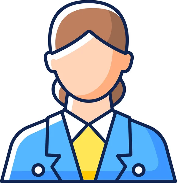 Staff Avatar Hostess Icon — Stock Vector