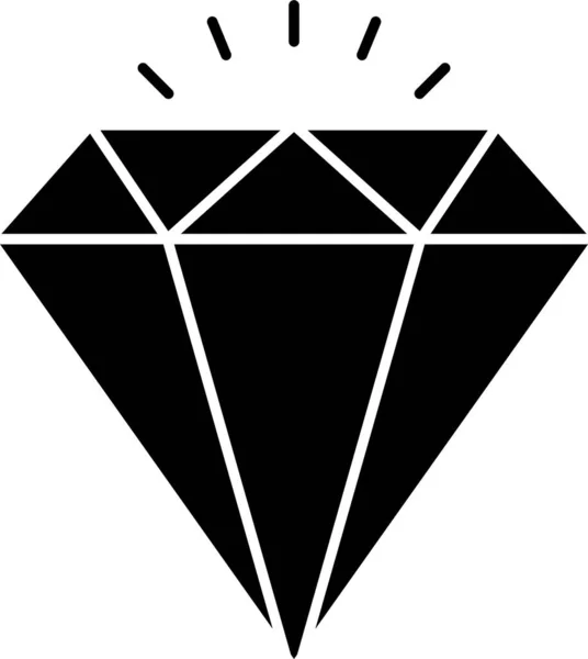 Diamond Gem Jewel Icon Solid Style — Stock Vector