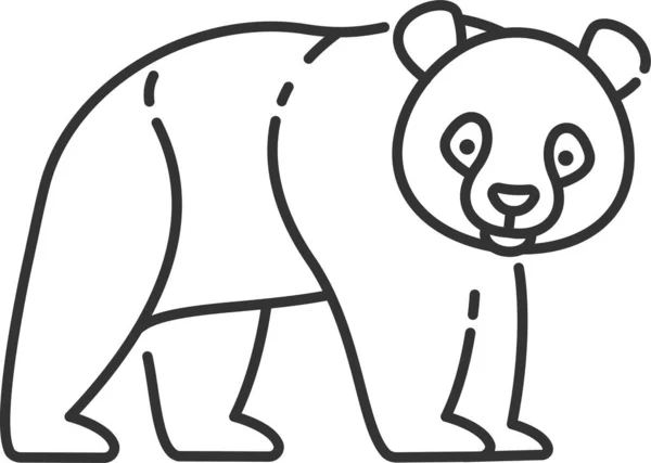 Medvěd Čínská Panda Ikona — Stockový vektor