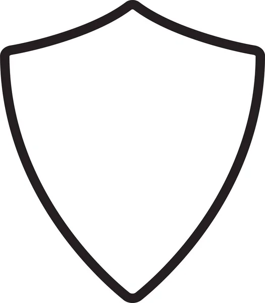 Icono Protección Garantía Defensa Estilo Esquema — Vector de stock