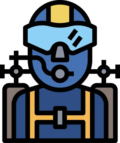 Іконка Змагань Легких Аватарів Заповненому Стилі — стоковий вектор