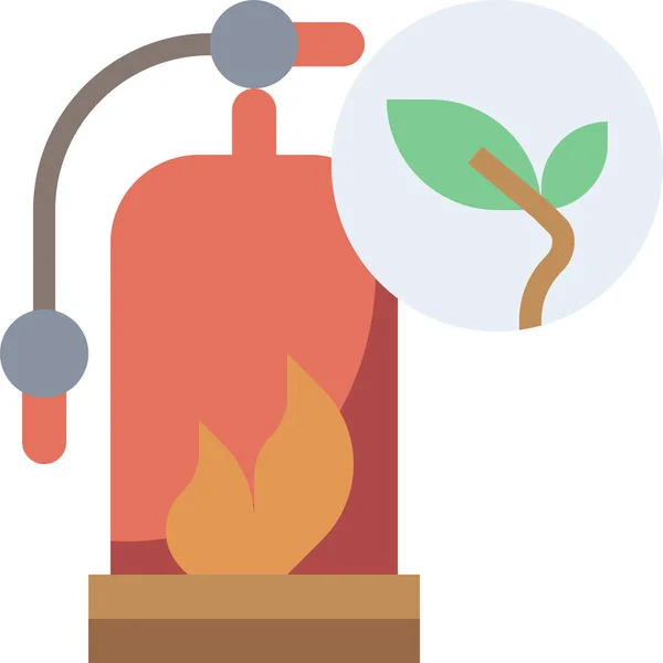 Emergency Extinguisher Fire Icon Flat Style — Stock Vector