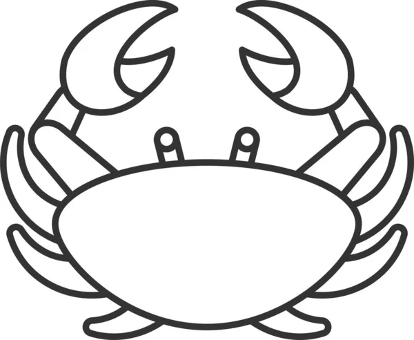 Ikon Crab Ikon Kanker - Stok Vektor