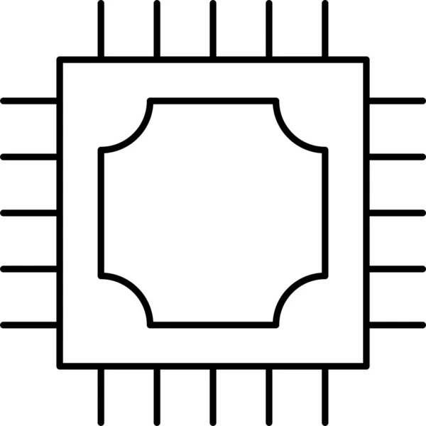 Cpu プロセッサ チップ アイコン — ストックベクタ