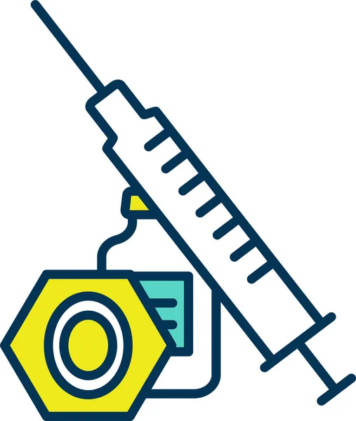 Ikone Der Spritzenimpfung — Stockvektor