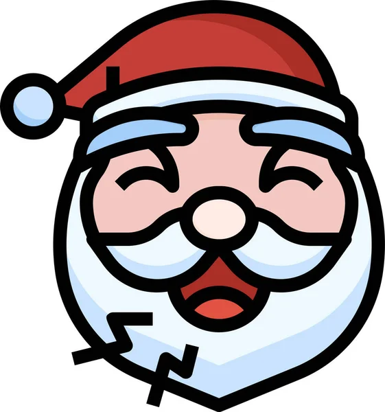 Kerstman Lachen Kerstmis Icoon Kerst Categorie — Stockvector