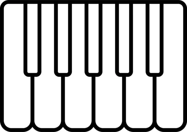 Instrumento Música Piano Icono — Vector de stock